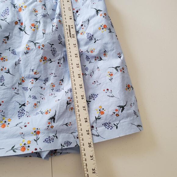 Hyacinth House Romper Womens XS Blue Puff Sleeve Floral Ruffle Cottagecore - Picture 5 of 9